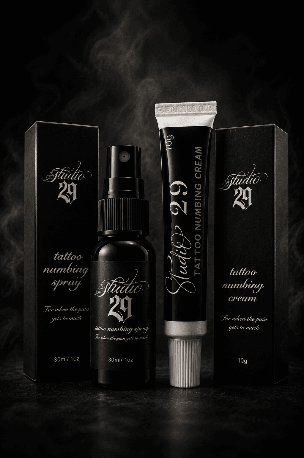 Studio 29 tattoo numbing cream and spray